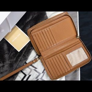 Michael Kors Signature Adele Double Zipper Wallet